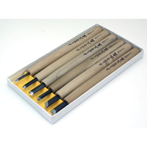 Yoshiharu Cutlery Premium Quality Tsukehaga (Special Order) Yoshiharu Mitomo Carving Knives, Paper Boxed Set of 6, Y-6