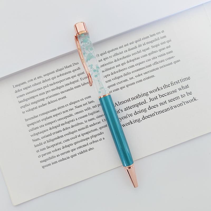 Dárkové pero Kreativní Malé Čerstvé Ručně vyráběné Pero se Sušenými Květinami Olejované Kovové Kuličkové Pero Maturitní Dárek Kancelářský Dárek Pro Studenta
