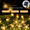 Outdoor Solar Lamp LED Cherry Blossom Fairy Light String Garden Christmas Holiday Decor Solar Garland Wedding Party Decoration