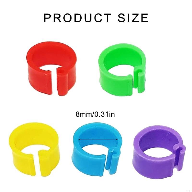 Fågelringar för husdjur Benmärkningar för fågelhantering Duvor Tillbehör Blandade färger Fågelbenringar Kläms på benet Anti-förlust X3UC