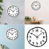 Acrylic Wall Clock with Artistic Graffitis Number Hanging Clock for Classroom or Studio