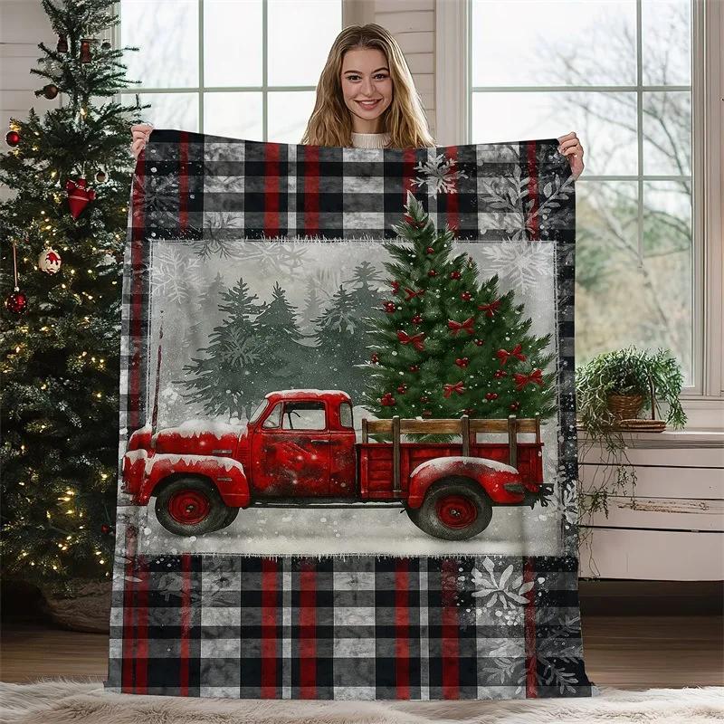 

Christmas geometric theme digitalprinted polyester velvet flannel soft sofa cover blanket Fleece sofa cover blankets for beds 75x100cm