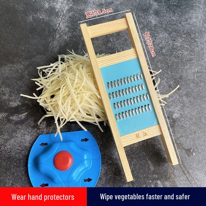 Rallador de Papa y Verdura Grueso Longjiang 5: Pelador y Cortador de Madera