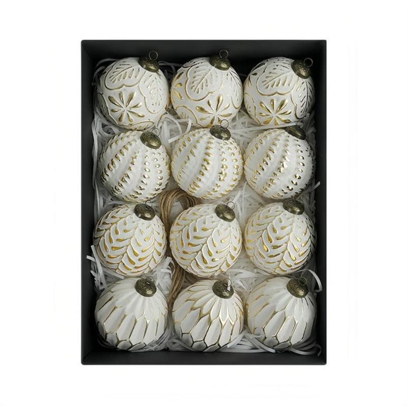 12pcs/set 8.0cm antique-style Christmas ball decorations for Decorations,Wedding Party Decorations,Ball Ornaments