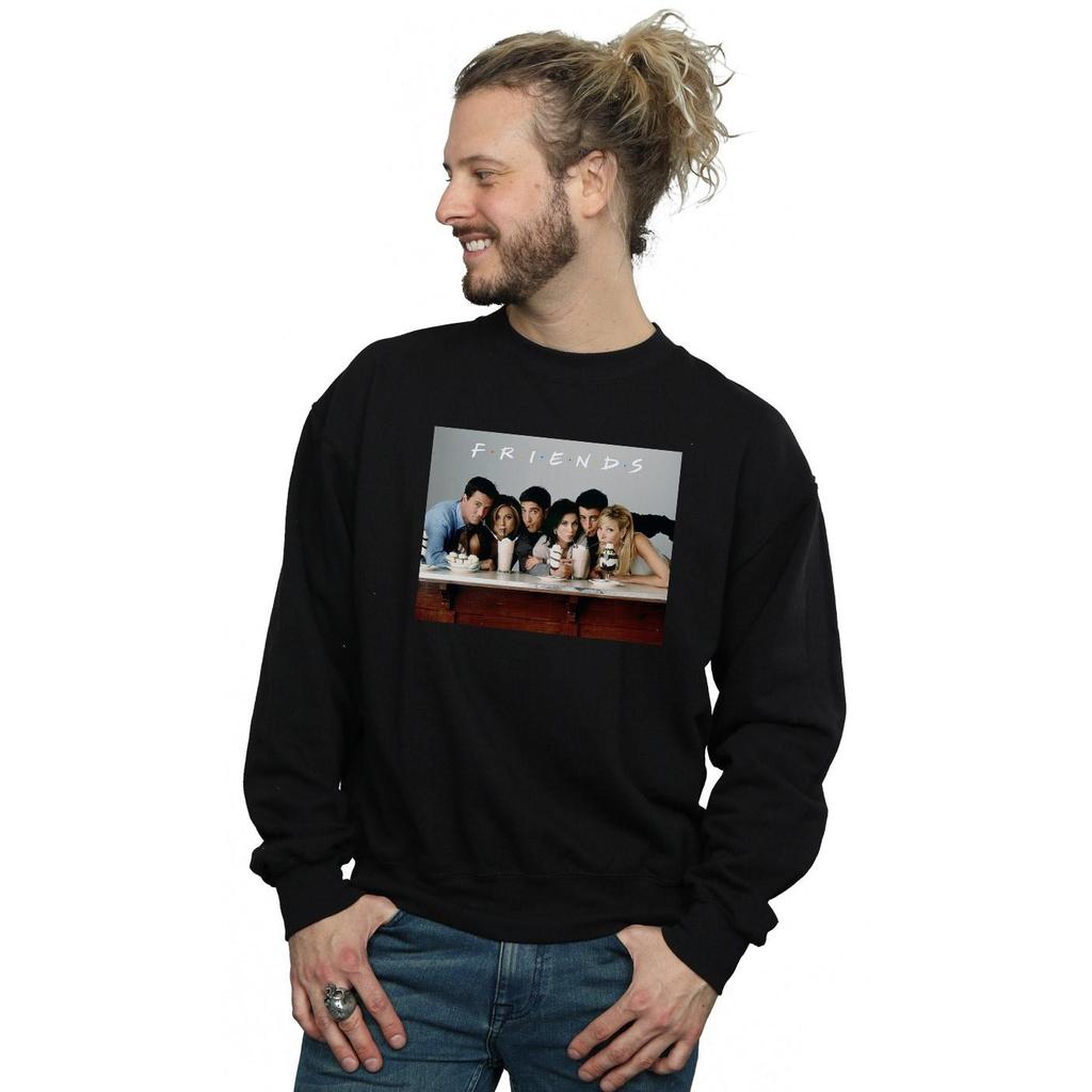 Friends Mens Group Photo Milkshakes Sweatshirt