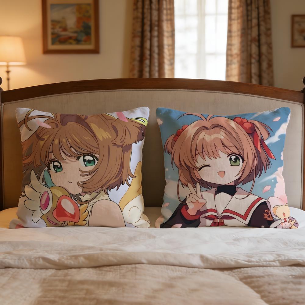 Anime Cardcaptor Sakura Cushion Cover 1Pcs Decorative Covers Soft Cushion Case For Sofa Couch Decor 40X40 45X45 Pillowcases