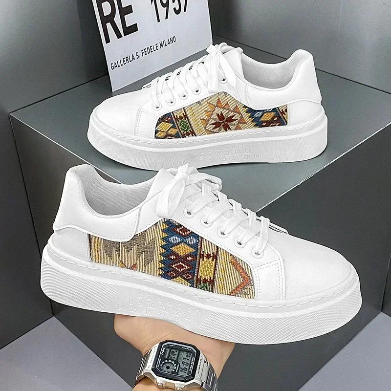 Men Sneakers Fashion Autumn New Breathable Comfort Casual Shoes Thick Soled Lace Up Anti Slip Wear-resisting Running Shoes