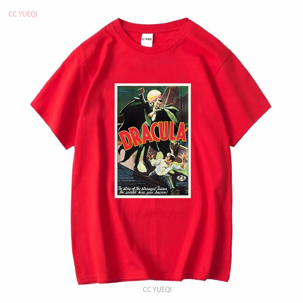 Retro Movie Poster Inspired by Dracula Direct To Garment T Shirt long or short sleeves vintage Washed Casual Stylish