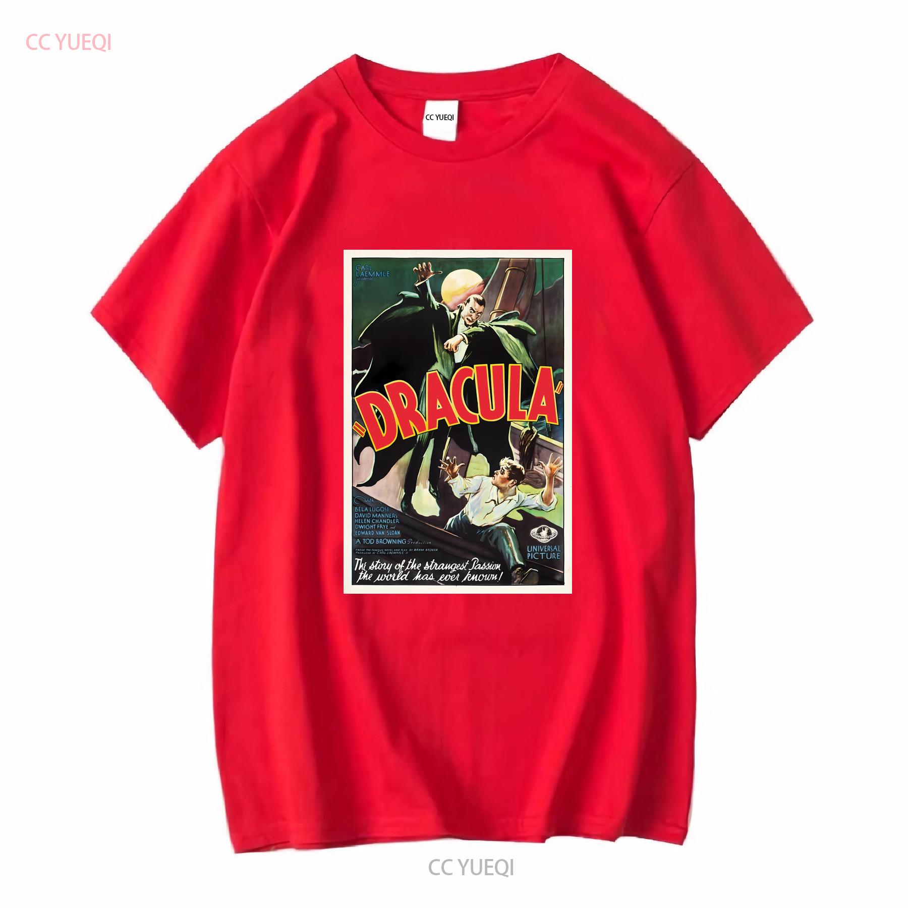 Ретро Кинопостер В стиле Дракулы Прямая печать на футболке с длинным или коротким рукавом винтажная Стильная Повседневная Выстиранная S