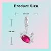 925  Silver January-December Birthday Stone Love Zircon Pendant Bead Fit Charms Necklace Bracelet Women Jewelry DIY Gift