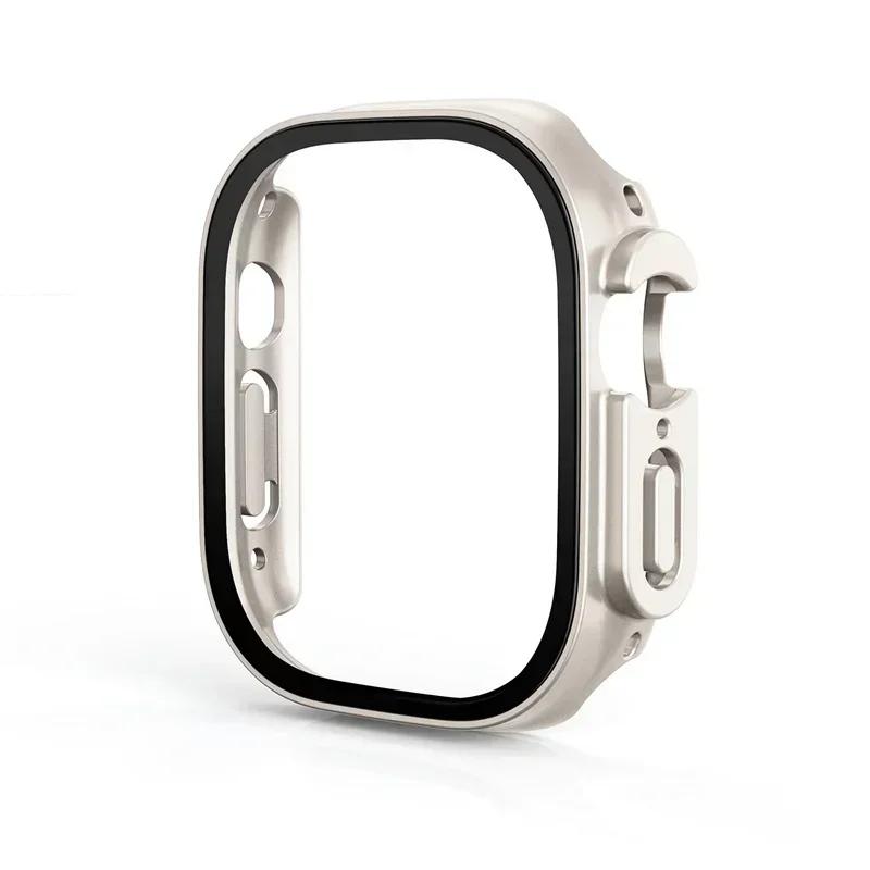 

Стекло+Чехол для Apple Watch Ultra 3/2 49 мм Защитная крышка экрана Аксессуары PC Бампер Закаленное iwatch series ultra 2 Защитный Ultra 3-2-1 49mm