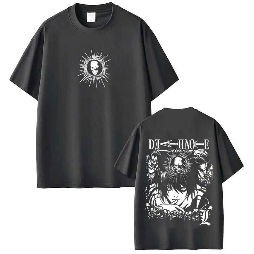 Anime Death Note Ryuk Yagami Light LLawliet Tshirts Unisexs Women Cotton Tee Shirt Fashion Short Sleeve Tops Streetwear Unisex