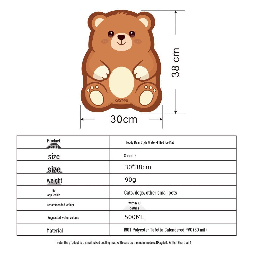 Cross-border Bear Water-Filled Cooling Dog Mat - Thick, Anti-Scratch, Wear-Resistant Pet Mat