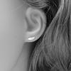 925 Sterling Silver Small Feather Stud Earrings for Women Party Pendientes Brincos Prevent Allergy Jewelry Eh560