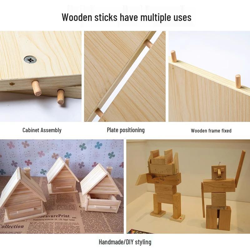 Solid Wood Dowel Rod Pin for Wardrobe & Cabinet Connector