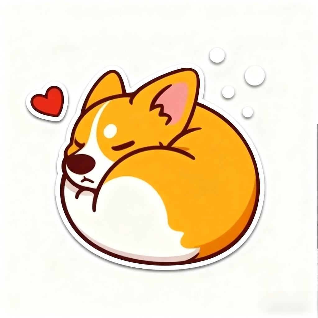 Corgi Car Sticker Cartoon Dog Vinyl Waterproof Decal for Electric Car Motorcycle Window Body Helmet Bumper SUV Auto Decor