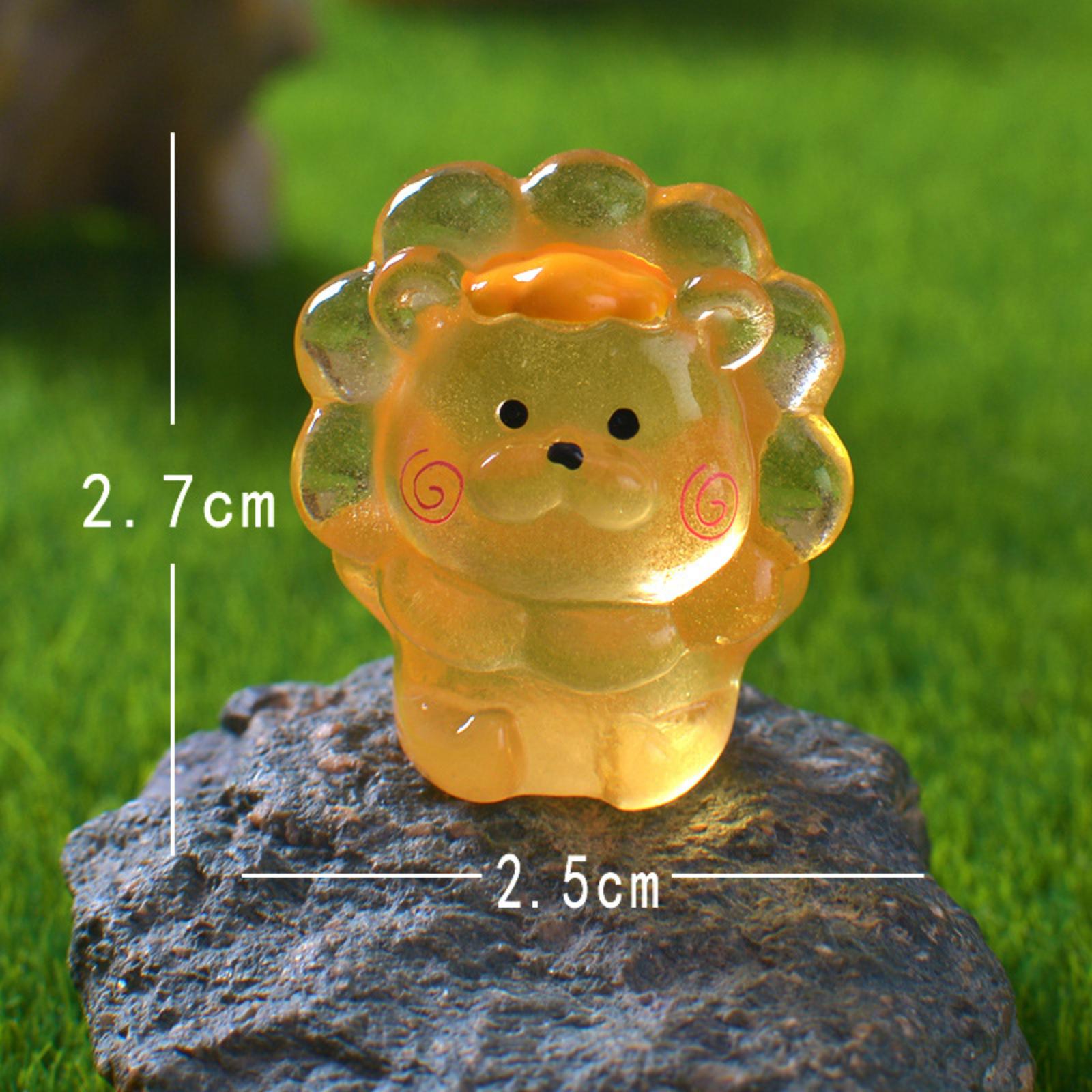 

Glow-in-the-Dark Resin Figurine Micro-Scenery Decorative Ornament Cartoon- Adorable Viral Glowing Desktop Craft Item One Size