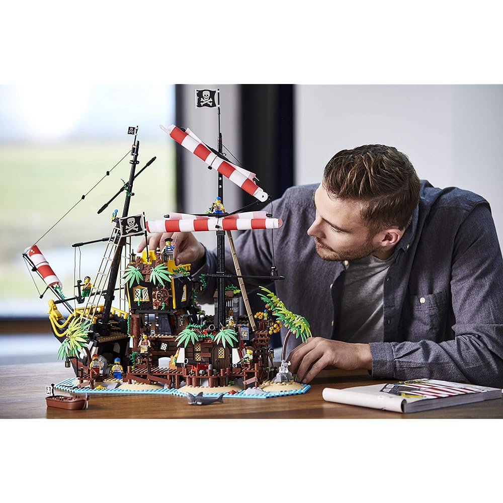 LEGO Ideas Captain Redbeard's Pirate Island Set 21322 Building Toy for Kids