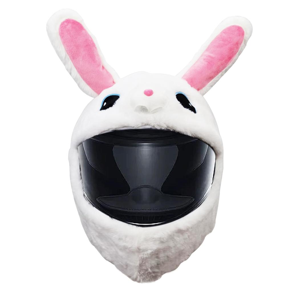 1 PC Moto Cartoon Rabbit Helmet Ornament Set Animal Mask Motorcycle Accessories Cartoon Rabbit