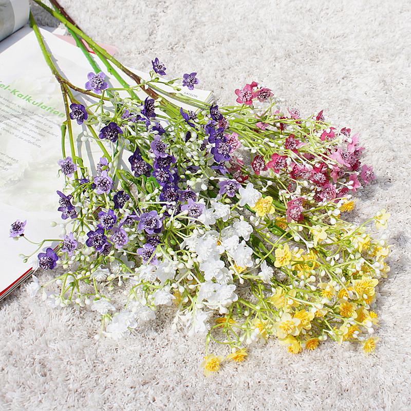 1/3 Bundles Gypsophila Bride Holding Plastic Flowers Wedding Vase Home Decor Accessories Ornamental Flowerpot Artificial Plants