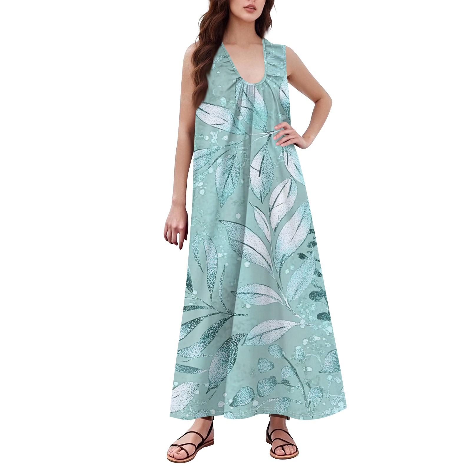 

Женская Мода Повседневная А-силуэта Ретро Принтованная С Эффектом Мятого Полотна Свободная Длинная Юбка С Карманами XL