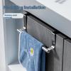 Towel Robe Rack Stainless Steel Towel Bar Kitchen Dish Cloths Hanger Home Door Hanging Holder Rustproof Bathroom Stand Organizer