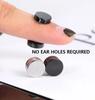 1/3Pairs Magnetic Stud Earrings Men and Women Black CZ Magnet Non-piercing Clip Earring Round Magnet Earring Without Piercing