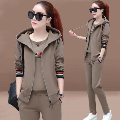 Fashion Women's Suit Korean Version Spring Autumn Long Sleeve Casual Sportswear Elegant Women's Three Suits