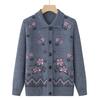 Elderly Women's Knitted Cardigan Jacket Autumn Winter Warm Sweater Women's Thicken Coat Single Breasted Female Knit Outwear Tops