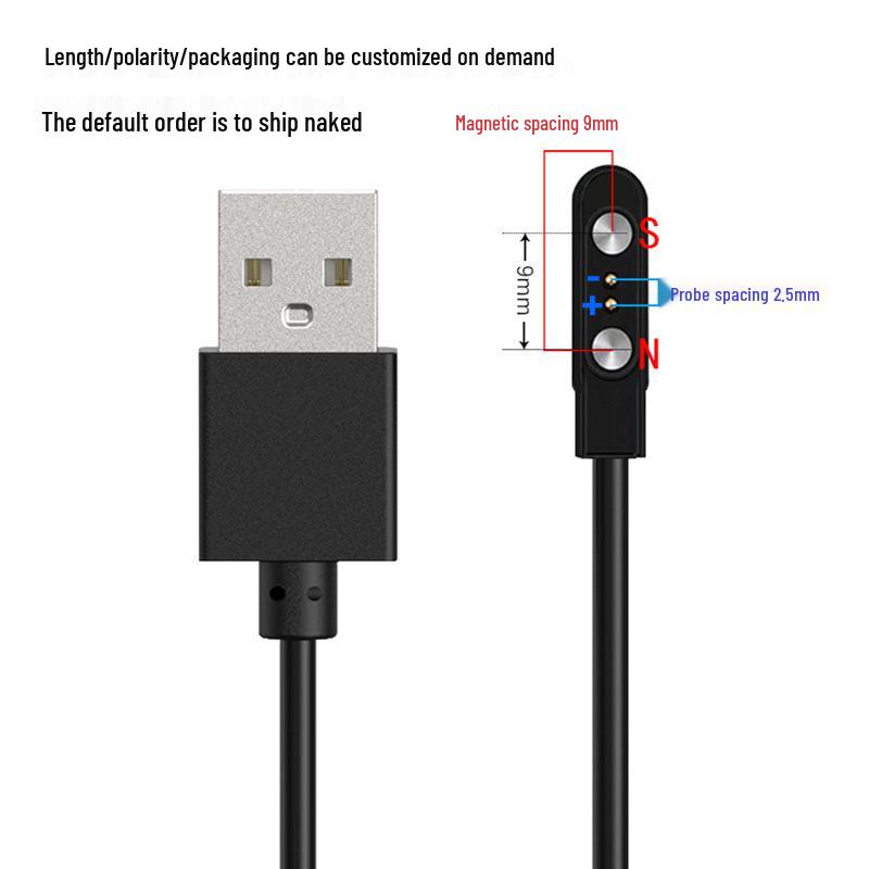 Smartwatch Charging Cable: 4P2P Pin, 2/4 Core, Magnetic Charger