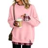 Women's Casual Printed Long Sleeve Oversized Two Piece Look Sweatshirt for Everyday Wear
