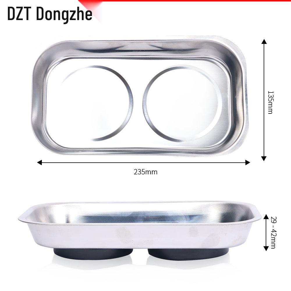 Magnetic Stainless Steel Parts Tray for Car Repair - 3", 4", 6" Sizes