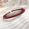 Modisches, gedrehtes Kreuz-Stirnband aus Kunststoff für Frauen und Mädchen mit Zähnen, rutschfest, flexibel, Gesichtswasch-Haar-Styling-Zubehör, neu