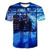 Summer Fashion Trend Short Sleeved Oil Painting Style White Brown Horse Animal Pattern Men's Casual T-shirt