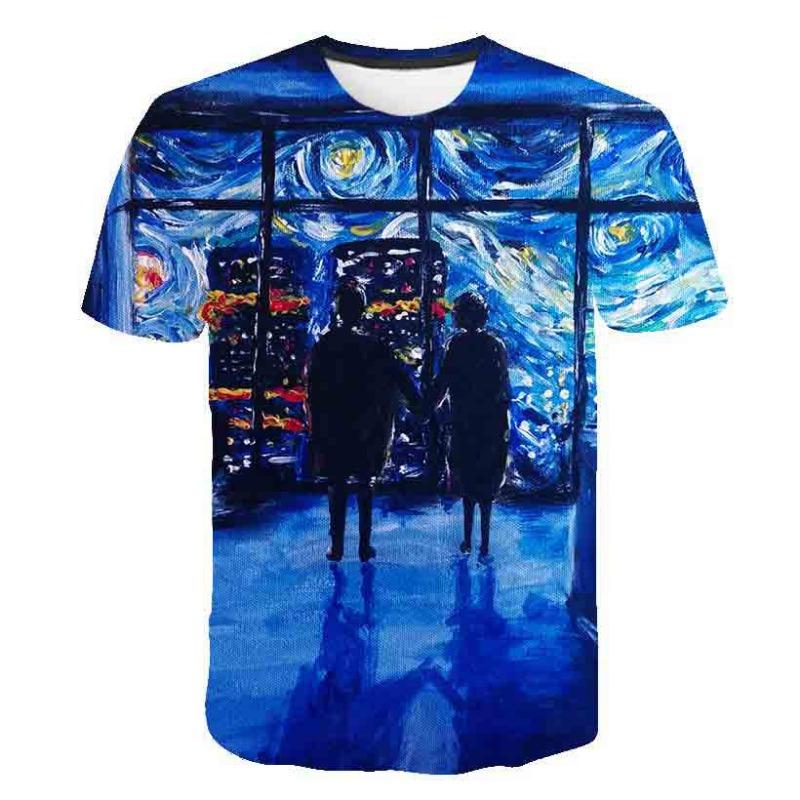 

Летняя модная футболка с короткими рукавами в стиле масляной живописи, белая, коричневая, с рисунком лошади и животного, мужская повседневная футболка 6XL