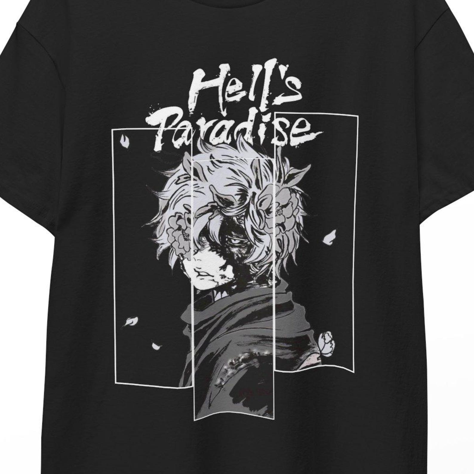 hell s paradise,hell s paradise poster,HellsParadise Shirt,hell s paradise sticker,hell s paradise print,Gabimaru,Gabimaru Shirt, yuzuriha 2XL