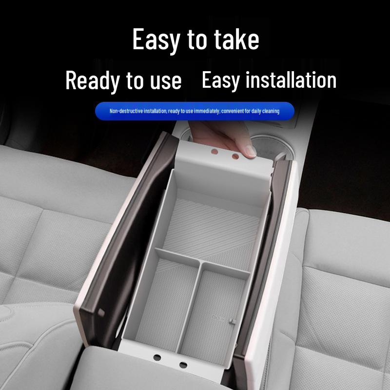 ZEEKR LS6 Armrest Silicone Storage Box - Elevated Full Coverage Console Interior Accessory