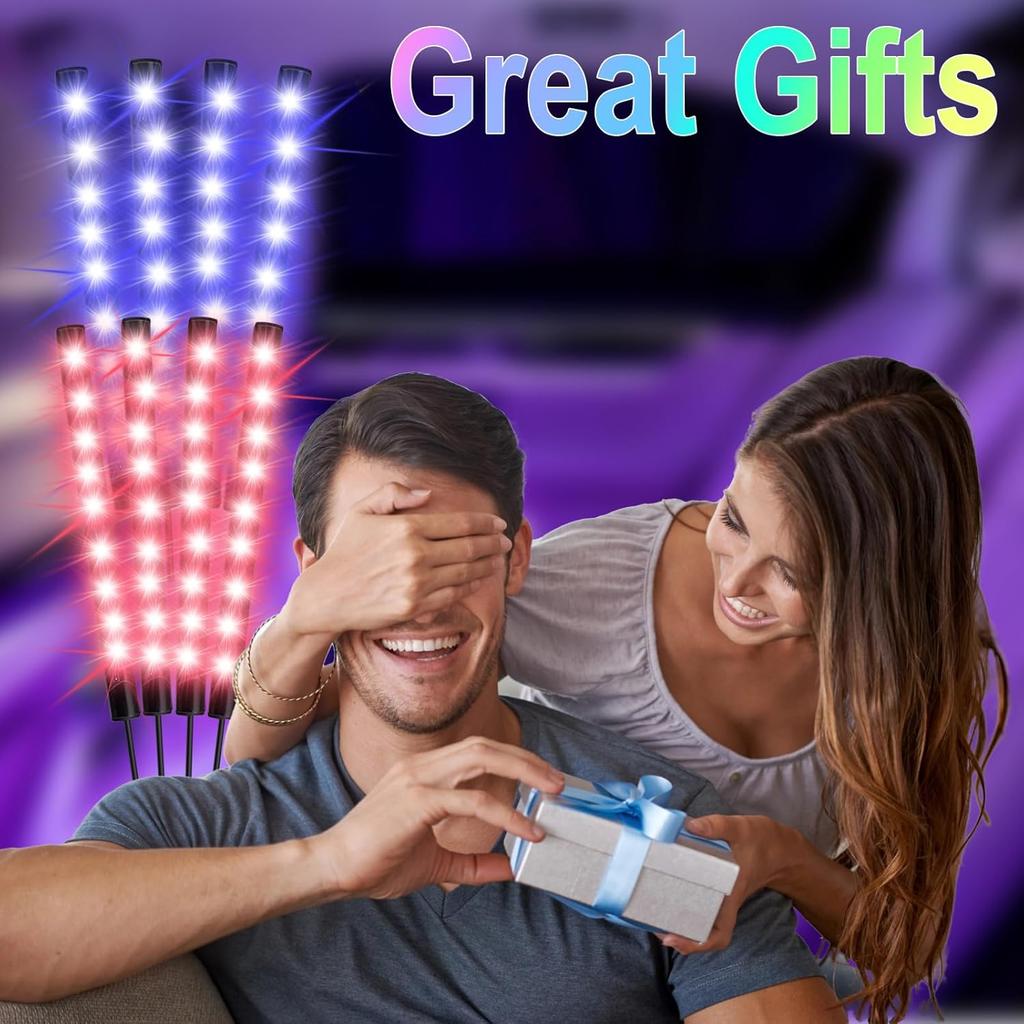 Car Interior Lights, 5V LED Strip Lights With USB Adapter, Ambient Car Lighting Kit, App & Remote Control Music Sync Color Change Strip Lights For