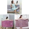 Luxury Coral Fleece Bath Wrap With Absorbent Toweling For Adults Home Spa Use