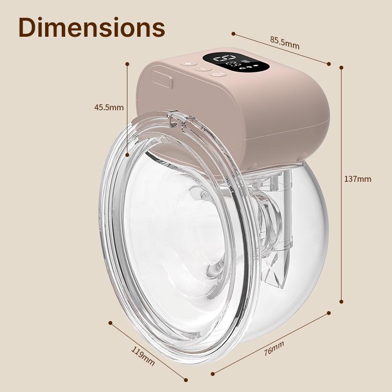 

Silent Hands-Free Electric Breast Pump: Single Side, Wireless, Portable, Painless