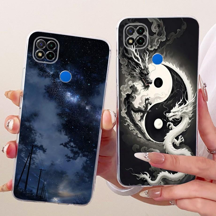 For Xiaomi Redmi 9C NFC 10c Redmi 9 10 India Phone Case Luxury Flower Butterfly Cartoon Bow Pattern Back Cover Soft TPU Silicone