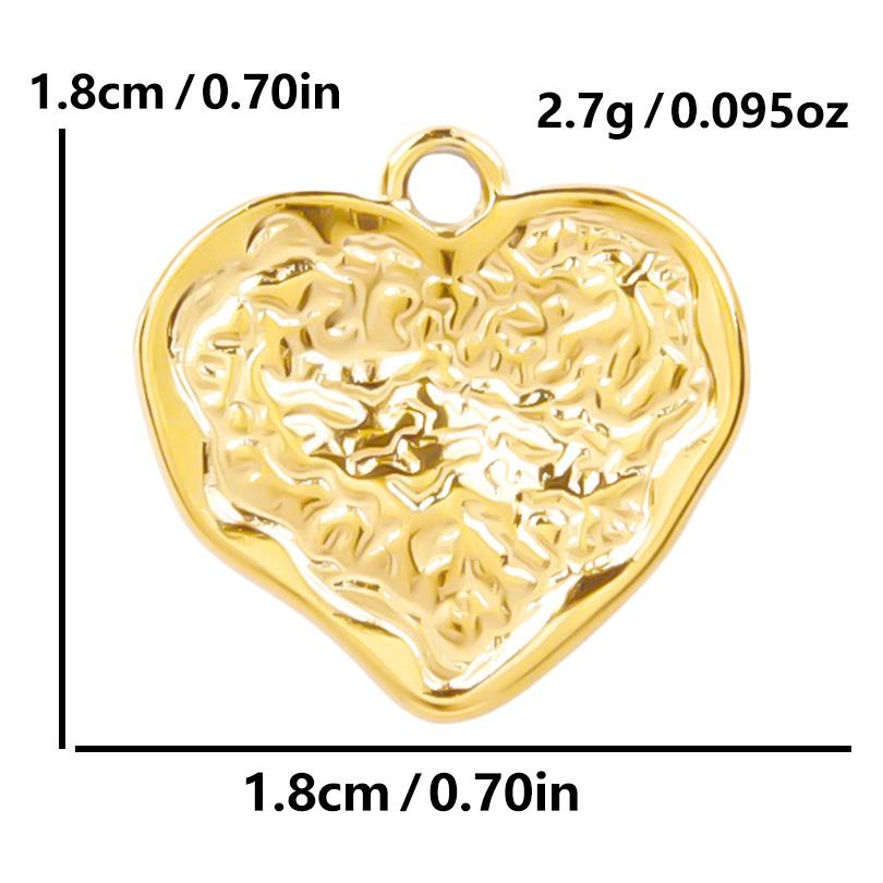 6pcs/Lot Different Heart Pendants For Jewelry Making Supplies 18k Real Gold Plated Stainless Steel Charms Bulk Sun Flower Charm