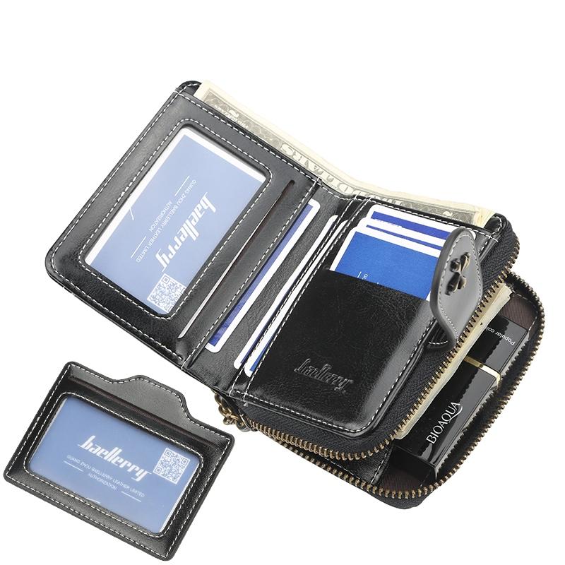 Women PU Leather Short Classic Wallet Premium Quality Card Holder Wallets for Woman Zipper Coin Purse