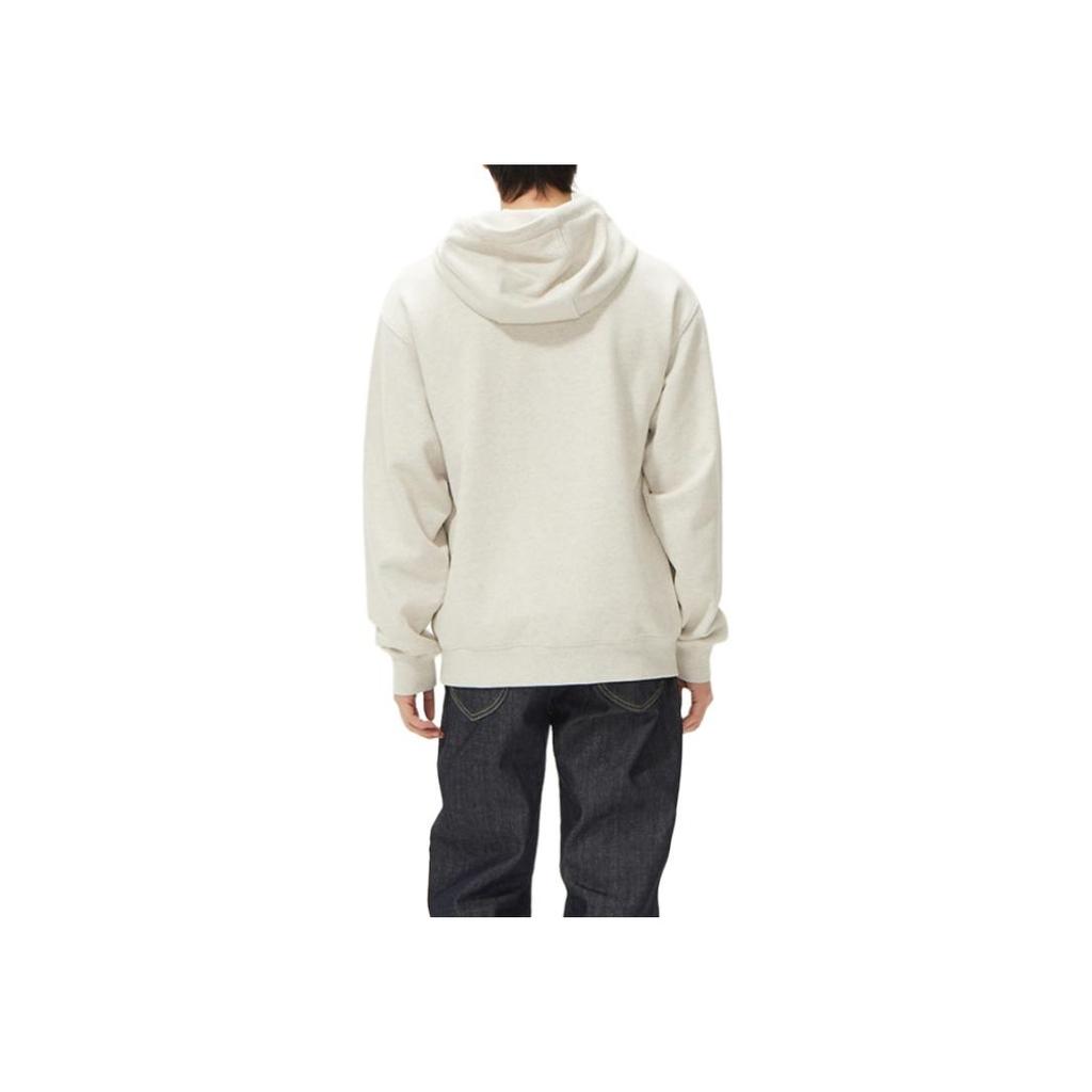 Korean Style Letter Print Hooded Long Sleeve Sweatshirt Men sweatshirt Oatmeal LE2403HD01OT