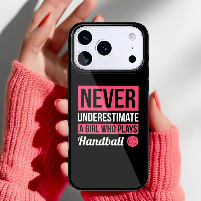 Stylish Playing Handball Phone Case for iPhone 17 Air 16e 15 14 13 Pro Max Back Cover for 12 11 Pro Coque
