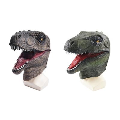 Yetişkin Yenilik Cadılar Bayramı Kostüm Dinozor Maskesi Lateks Raptor Hayvan Kafası T-rex Jurassic