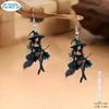 Fashionable and Creative Cartoon Witch Pendant Earrings, Halloween Dark and Sexy Wizard Pendant Earrings