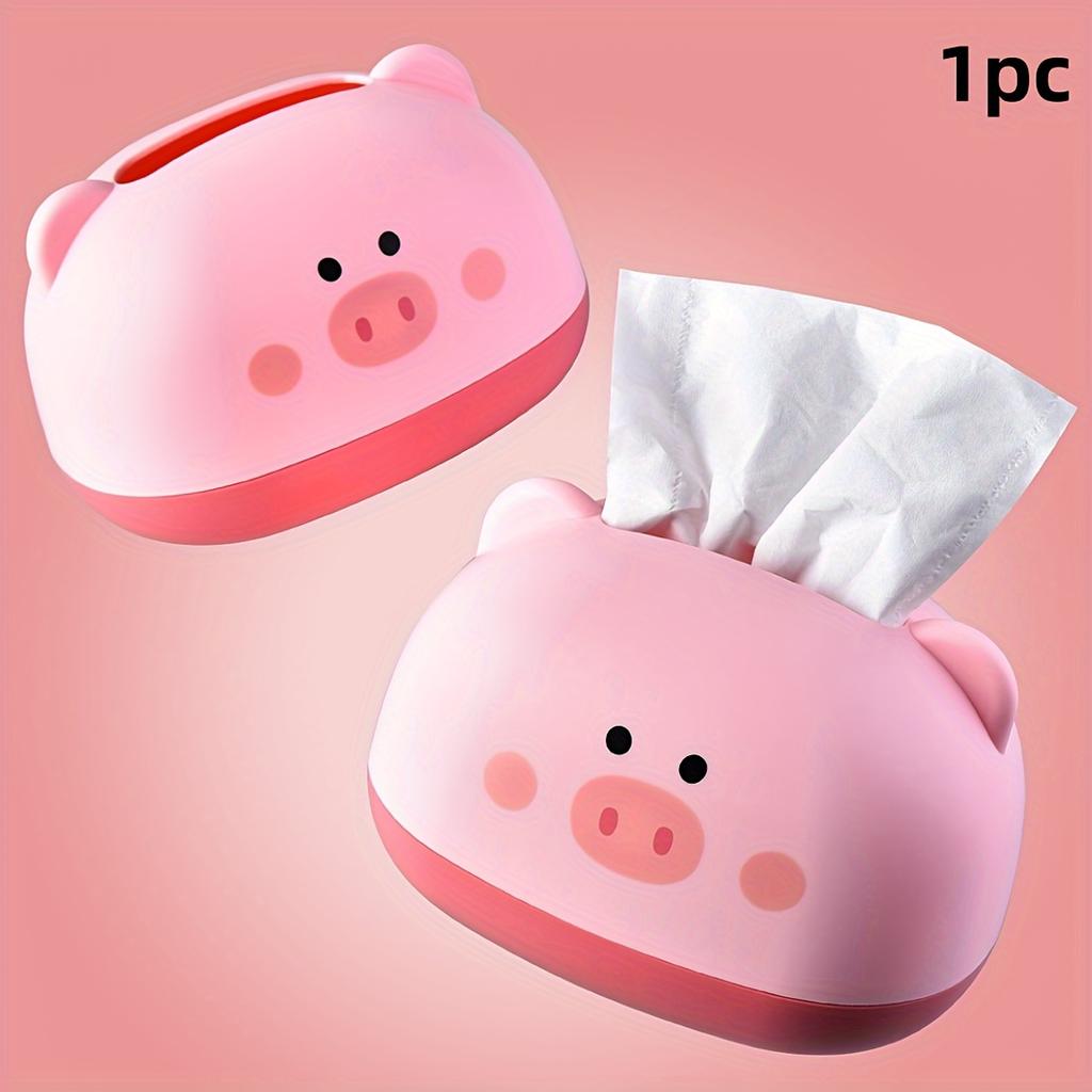 Cute Shaped Tissue Box Holder Durable Plastic Multi-Functional Desktop Organizer For Home & Commercial Use
