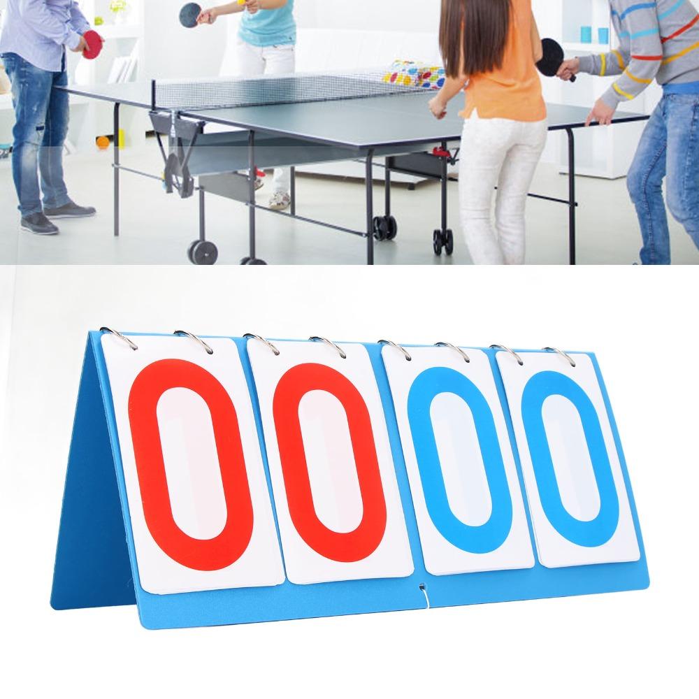 Blue Red Numbers Flip Score Keeper Waterproof Sports Scoreboard Tabletop Scoreboard  Table Tennis