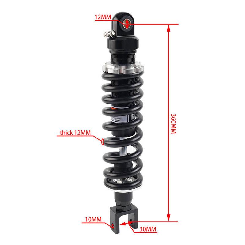 

RFY360A Off-road Shock Absorber for 1983-1987 XL600 R/XL600 RM ATV/UTV Black-Silver 430B Round Type One
